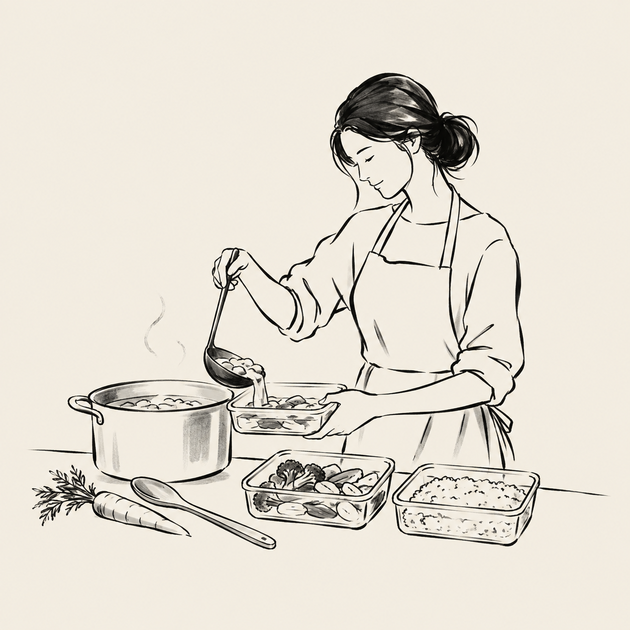 Préparation de repas et batch cooking fait maison